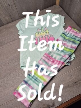 Under Armour Mint Graphic Tee and Tie-Dye Leggings 2-Piece Size 3T